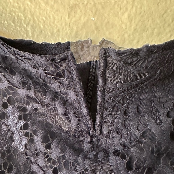 Allanwell Blue Floral Lace V Neckline Midi Bodycon XL Cocktail Dress - Picture 7 of 10